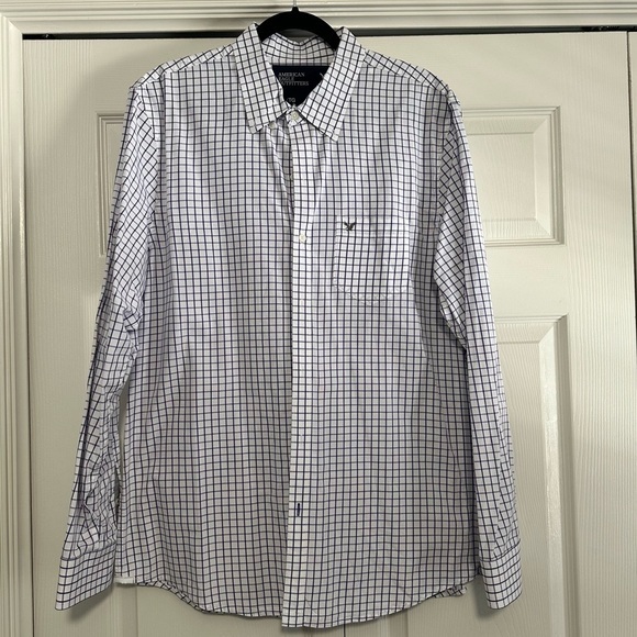 American Eagle Outfitters Casual Button Down Shirt Vintage Fit Plaid Size XL EUC - Picture 1 of 5